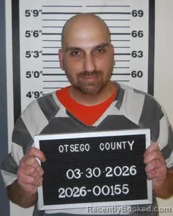 Mugshot of STORM ANTHONY FARINA booked in Otsego County, New York on March 30, 2026