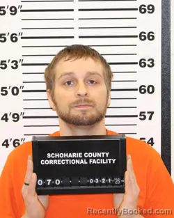 Mugshot of ANTHONY MICHAEL CAMERON booked in Schoharie County, New York on March 21, 2026