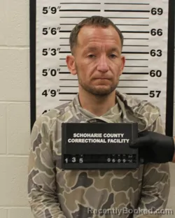 Booking photo from Schoharie County, New York