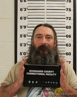Mugshot of Jeffrey Walker booked in Schoharie County, New York on October 13, 2026