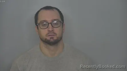 Mugshot of RYAN LEE GREENIZER booked in Burleigh County, North Dakota on March 30, 2026