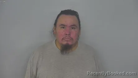 Mugshot of Scott Mackenzie Whiteeagle booked in Burleigh County, North Dakota on August 18, 2026