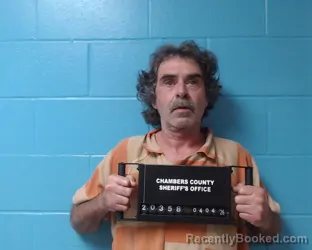 Mugshot of Mark Lance Thibodaux booked in Chambers County, Texas on April 3, 2026