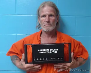 Mugshot of Stacy Wayne Robertson booked in Chambers County, Texas on August 18, 2026