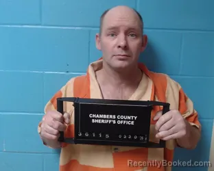 Mugshot of James Richard Leslie booked in Chambers County, Texas on March 30, 2026