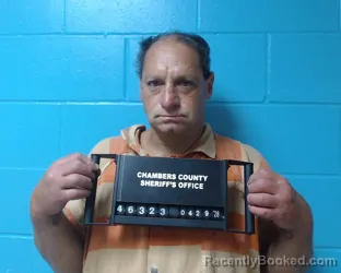 Mugshot of Lonnie Levern Comeaux booked in Chambers County, Texas on April 29, 2026