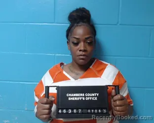 Mugshot of Suetta Shandell Marie Jacobs booked in Chambers County, Texas on July 24, 2026