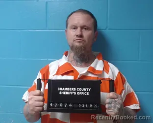 Mugshot of William Francis Erickson booked in Chambers County, Texas on March 10, 2026