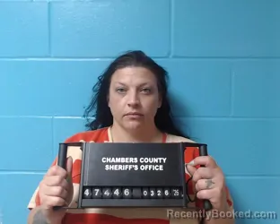 Mugshot of Elizabeth Allen booked in Chambers County, Texas on March 26, 2026