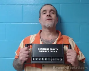 Mugshot of Shane Allen Pearson booked in Chambers County, Texas on March 25, 2026