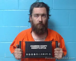 Mugshot of Jacob Thomas Williams booked in Chambers County, Texas on September 14, 2026