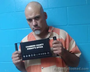 Booking photo from Chambers County, Texas