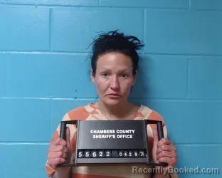 Mugshot of Jessica Elise Doucet booked in Chambers County, Texas on April 29, 2026