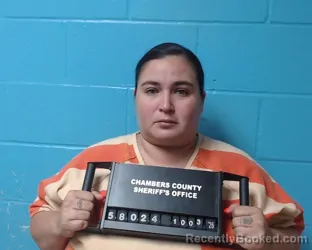 Mugshot of Keirsten Hali Sorola booked in Chambers County, Texas on October 3, 2026