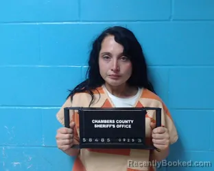 Mugshot of Mackenzie Leigh Moffett booked in Chambers County, Texas on September 25, 2026
