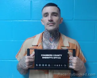 Mugshot of Kyle Anthony Smith booked in Chambers County, Texas on August 31, 2026