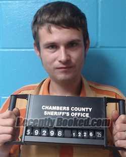 Booking photo from Chambers County, Texas