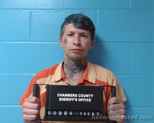 Mugshot of Robert Shawn Hollaway booked in Chambers County, Texas on March 29, 2026