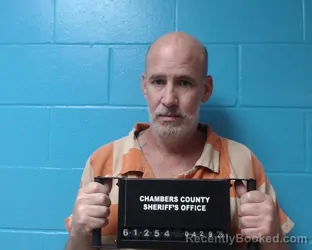 Mugshot of Cory Dean Sims booked in Chambers County, Texas on April 29, 2026