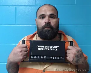 Mugshot of Anthony Estrada booked in Chambers County, Texas on June 3, 2026