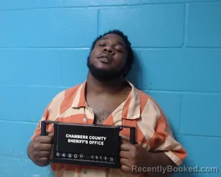 Mugshot of Demarcus Kalan Stelly booked in Chambers County, Texas on May 15, 2026