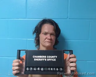 Mugshot of Krystal Nichole Worrell booked in Chambers County, Texas on August 18, 2026