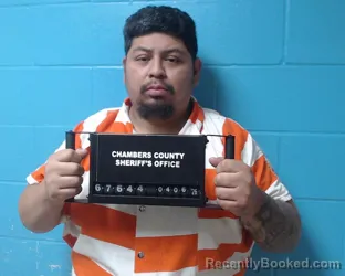 Mugshot of Gonzalo Lopez booked in Chambers County, Texas on April 6, 2026