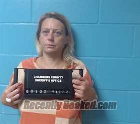 Booking photo from Chambers County, Texas