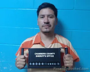 Mugshot of Carmelo Rivera booked in Chambers County, Texas on September 4, 2026