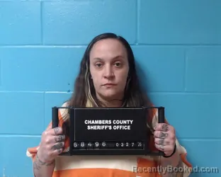 Mugshot of Taylor Lexianne Keeney booked in Chambers County, Texas on March 27, 2026