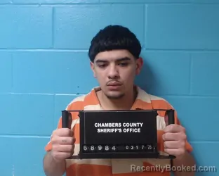 Mugshot of Mike Junior Zamora booked in Chambers County, Texas on March 17, 2026
