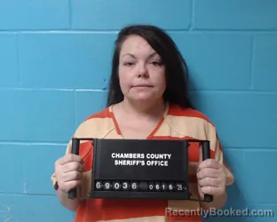 Mugshot of Jessica Rendon Ray booked in Chambers County, Texas on June 16, 2026