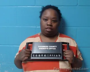 Mugshot of Myesha Brown booked in Chambers County, Texas on July 10, 2026