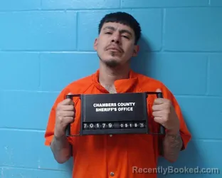 Mugshot of Fabian Allen Hernandez booked in Chambers County, Texas on May 18, 2026