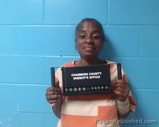 Mugshot of Pearlie A. Lavergne booked in Chambers County, Texas on March 9, 2026