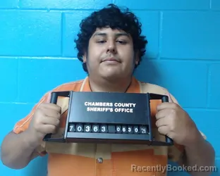 Mugshot of Alan Guerrero booked in Chambers County, Texas on June 30, 2026