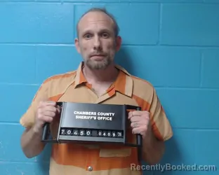 Mugshot of David Josephe Gilbert booked in Chambers County, Texas on April 9, 2026