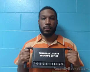 Mugshot of Quentan Juwaun Rubin Bankston booked in Chambers County, Texas on March 19, 2026