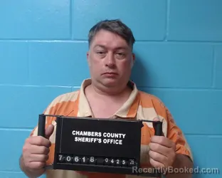 Mugshot of Brian Scott Pinder booked in Chambers County, Texas on April 25, 2026