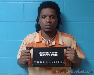 Mugshot of Tyrek Henry Johnson booked in Chambers County, Texas on March 20, 2026