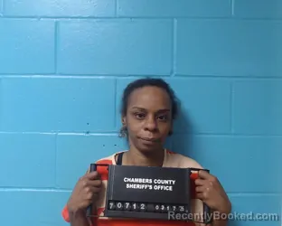 Mugshot of Natasha Monae Brue booked in Chambers County, Texas on March 17, 2026
