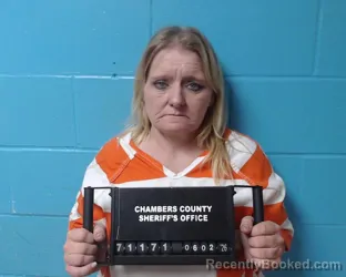 Mugshot of Angela Marie Nelson booked in Chambers County, Texas on June 2, 2026