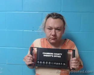 Mugshot of Amanda Veronica Smith booked in Chambers County, Texas on March 7, 2026