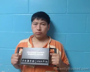 Mugshot of Enrique Ignacio Tzalan-Ajanel booked in Chambers County, Texas on March 18, 2026