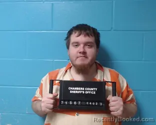 Mugshot of Nathan Lane Davis booked in Chambers County, Texas on April 3, 2026