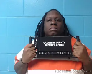 Mugshot of Amala Huntline Davis booked in Chambers County, Texas on March 24, 2026