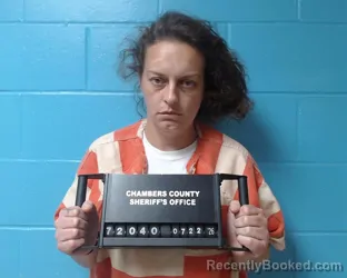 Mugshot of Erin Danielle Hall booked in Chambers County, Texas on July 22, 2026