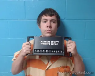 Mugshot of Gabriel Josiah Fee booked in Chambers County, Texas on March 20, 2026