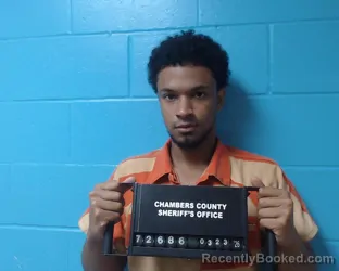 Mugshot of Daevon Fuqua booked in Chambers County, Texas on March 23, 2026