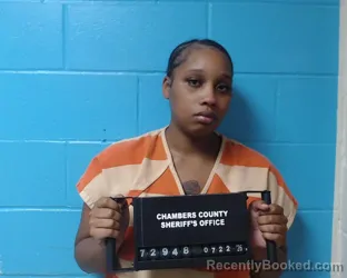 Mugshot of Ziya Bullazia Regina Gilliand booked in Chambers County, Texas on July 22, 2026